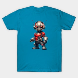 Digital Ant-Man | Close-Up Superhero | Cartoon Style T-Shirt